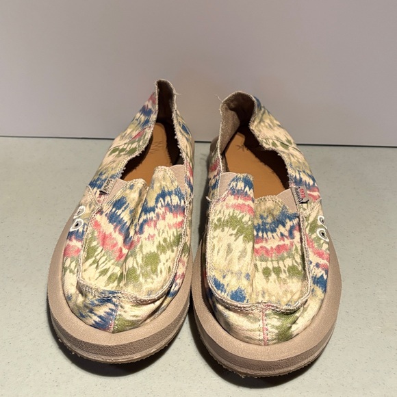 WOMENS 10 SANUK TIE DYE DONNA ST X GRATEFUL DEAD SIDEWALK SURFER SHOES NWOT - Picture 1 of 7